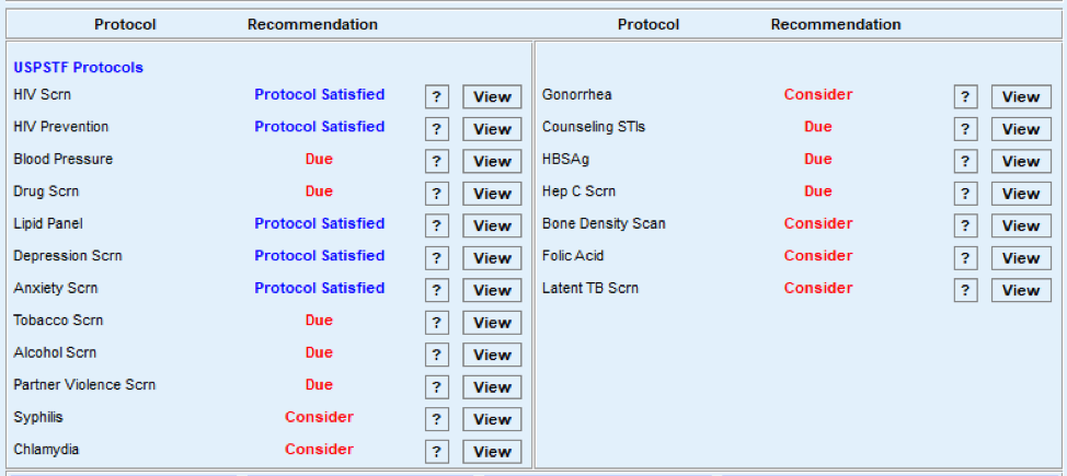 Figure 12 Example Of A Clinician Reminder